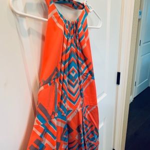 Orange and Blue Dress